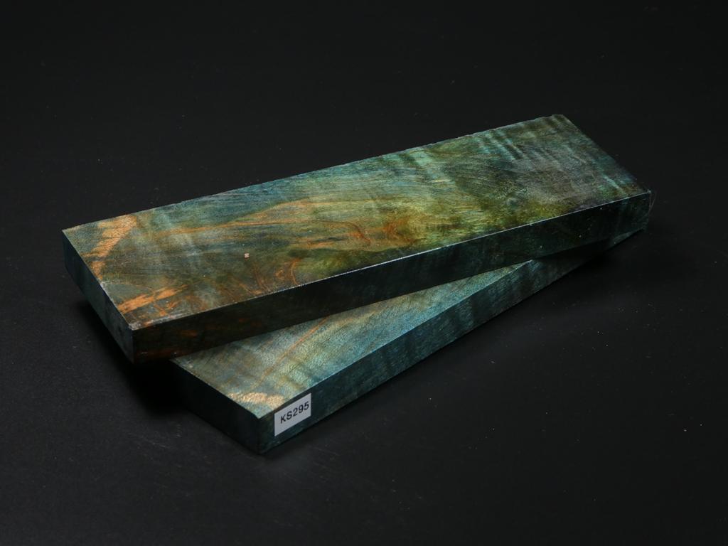 Teal Stabilized Maple Knife Scales