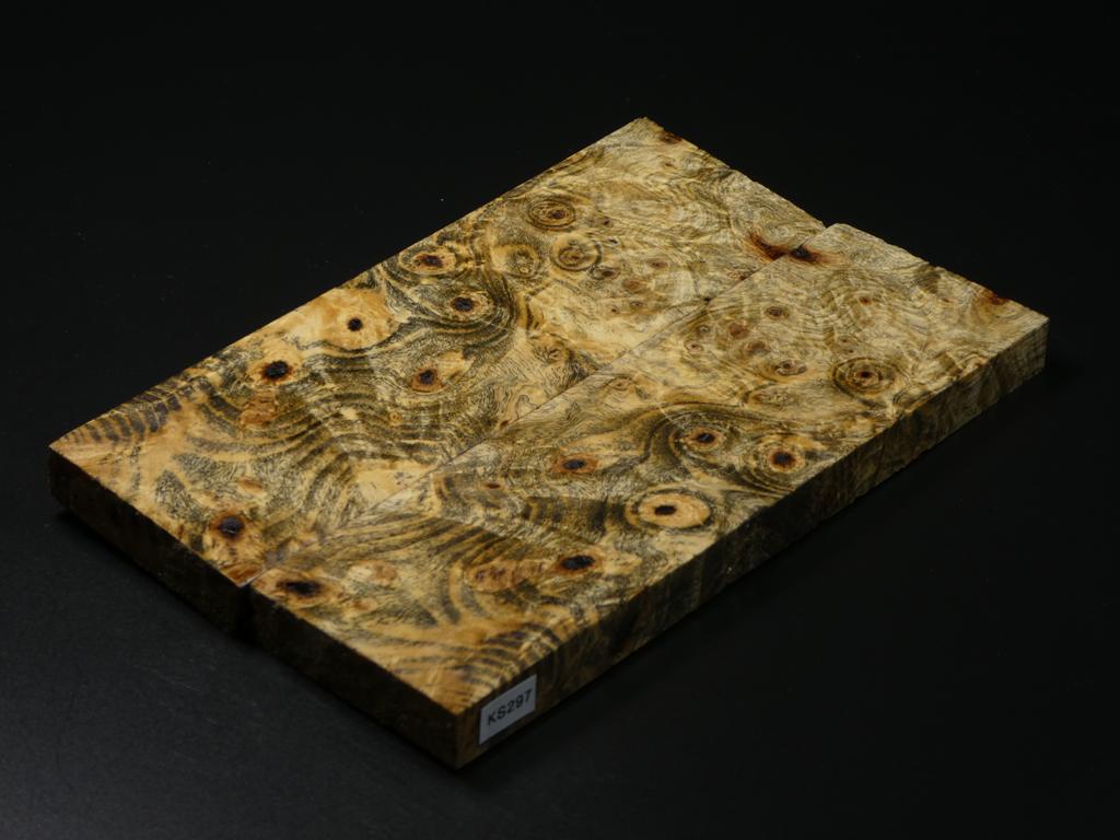 Natural Stabilized Buckeye Burl Knife Scales