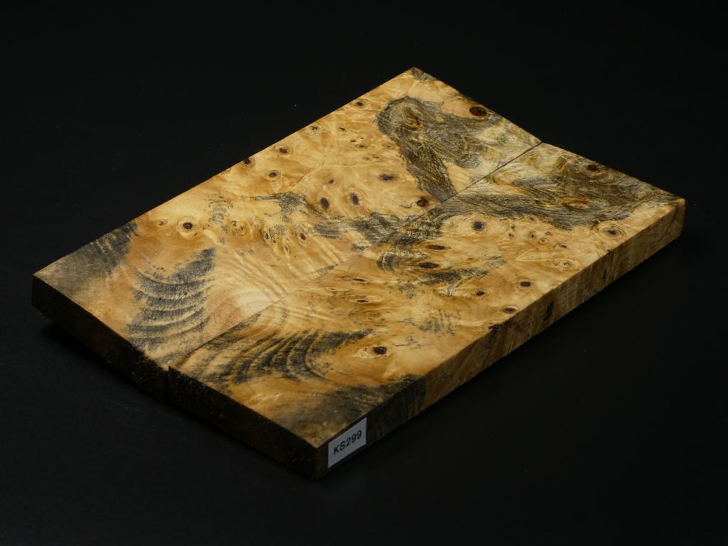 Natural Stabilized Buckeye Burl Knife Scales