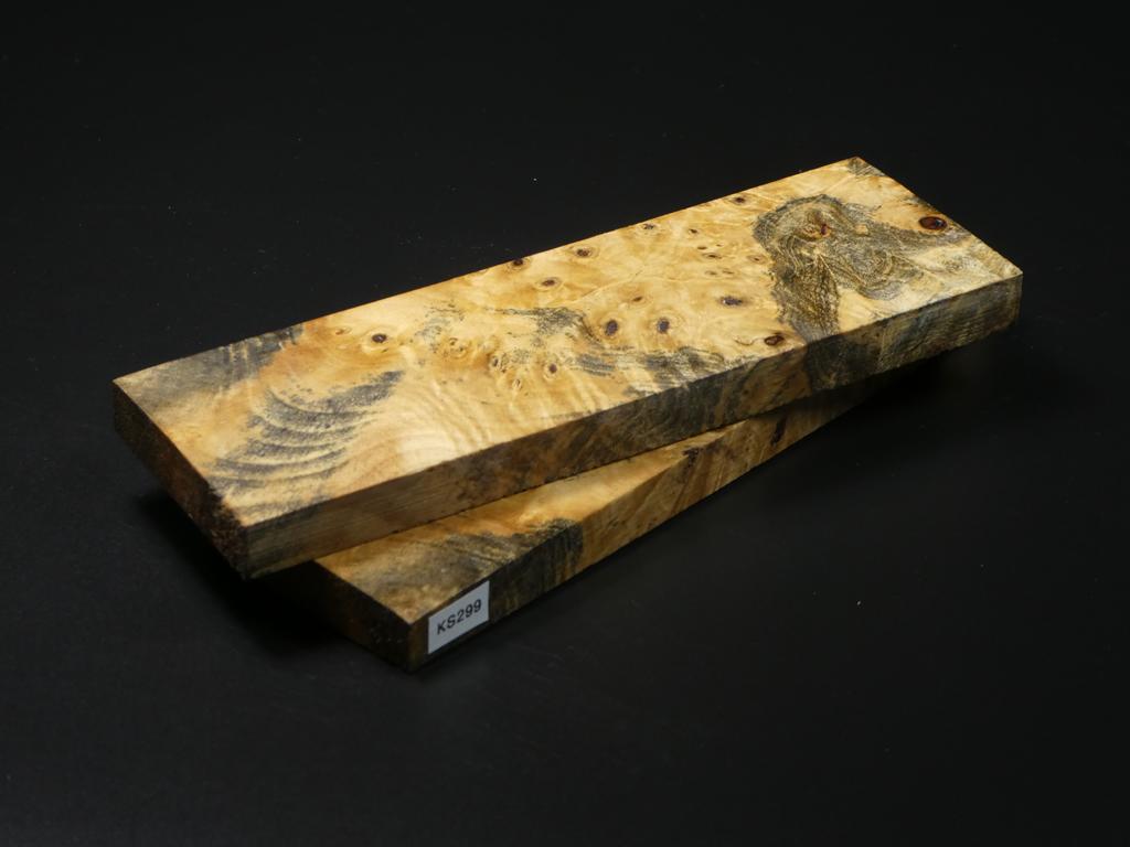 Natural Stabilized Buckeye Burl Knife Scales