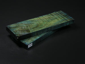 Green Stabilized Maple Knife Scales