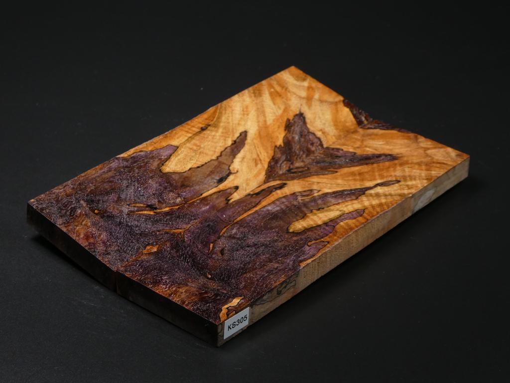 Natural & Purple Stabilized Maple Knife Scales