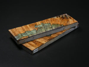 Natural & Green Stabilized Maple Knife Scales