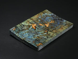 Blue & Green Stabilized Maple Knife Scales