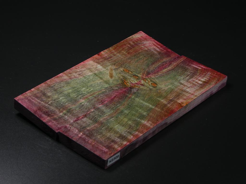 Red & Green Stabilized Maple Knife Scales