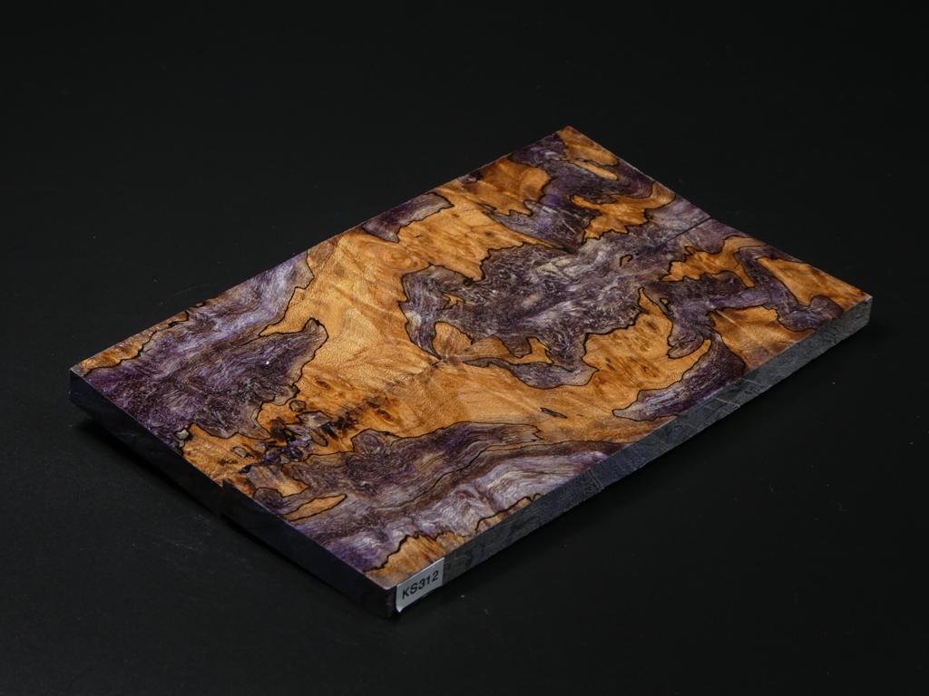 Natural & Purple Stabilized Maple Knife Scales