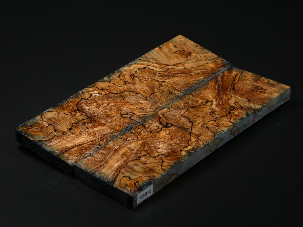 Natural & Green Stabilized Maple Knife Scales