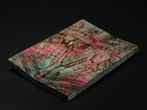 Green & Red Stabilized Maple Knife Scales