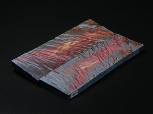 Red & Blue Stabilized Maple Knife Scales