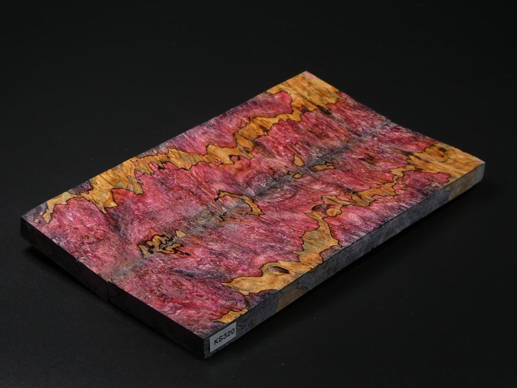 Natural & Red Stabilized Maple Knife Scales