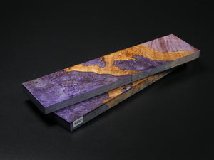 Natural & Purple Stabilized Maple Knife Scales