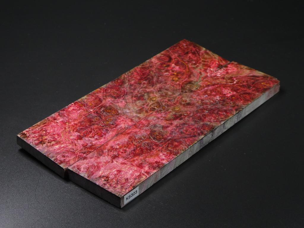 Red Stabilized Maple Knife Scales