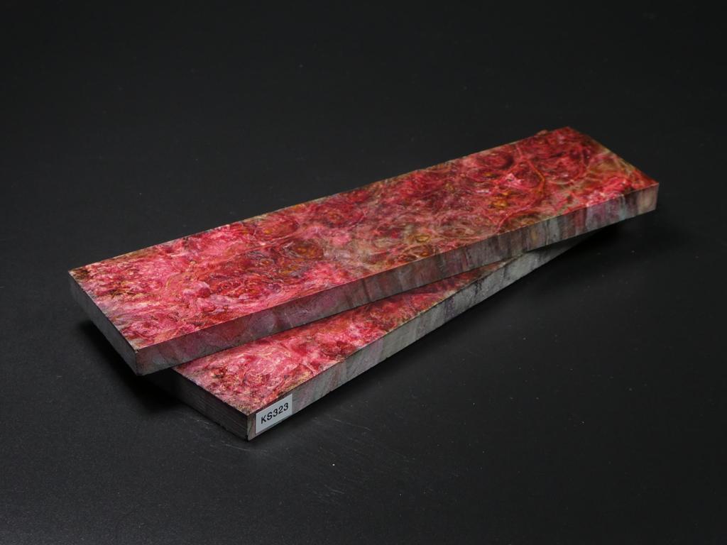 Red Stabilized Maple Knife Scales