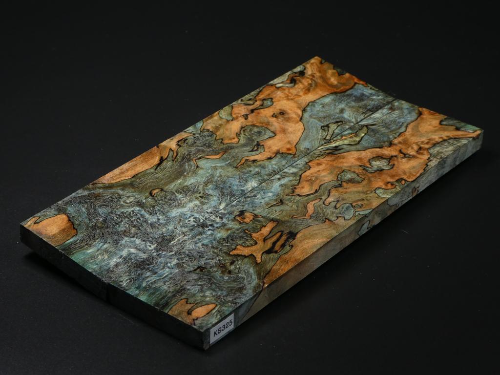 Natural & Green Stabilized Maple Knife Scales