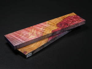 Natural & Red Stabilized Maple Knife Scales