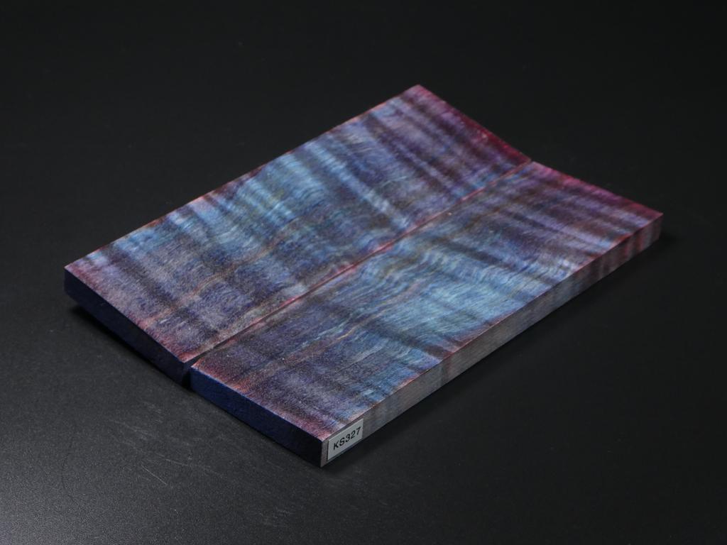 Blue & Purple Stabilized Maple Knife Scales