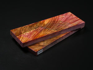 Red & Yellow Stabilized Maple Knife Scales