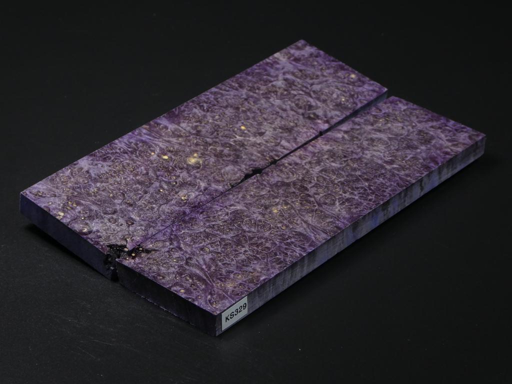 Purple Stabilized Maple Knife Scales