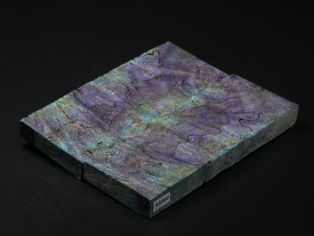 Purple & Teal Stabilized Maple Knife Scales