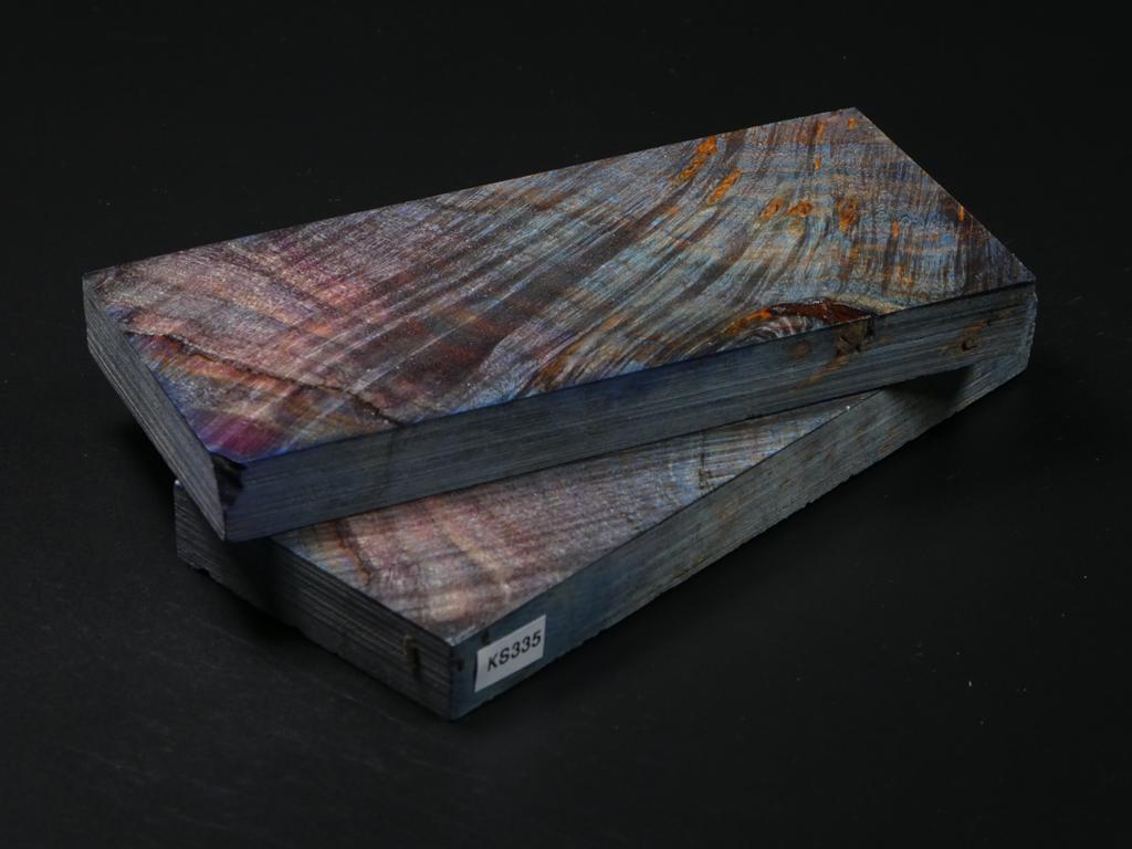 Blue Stabilized Maple Knife Scales