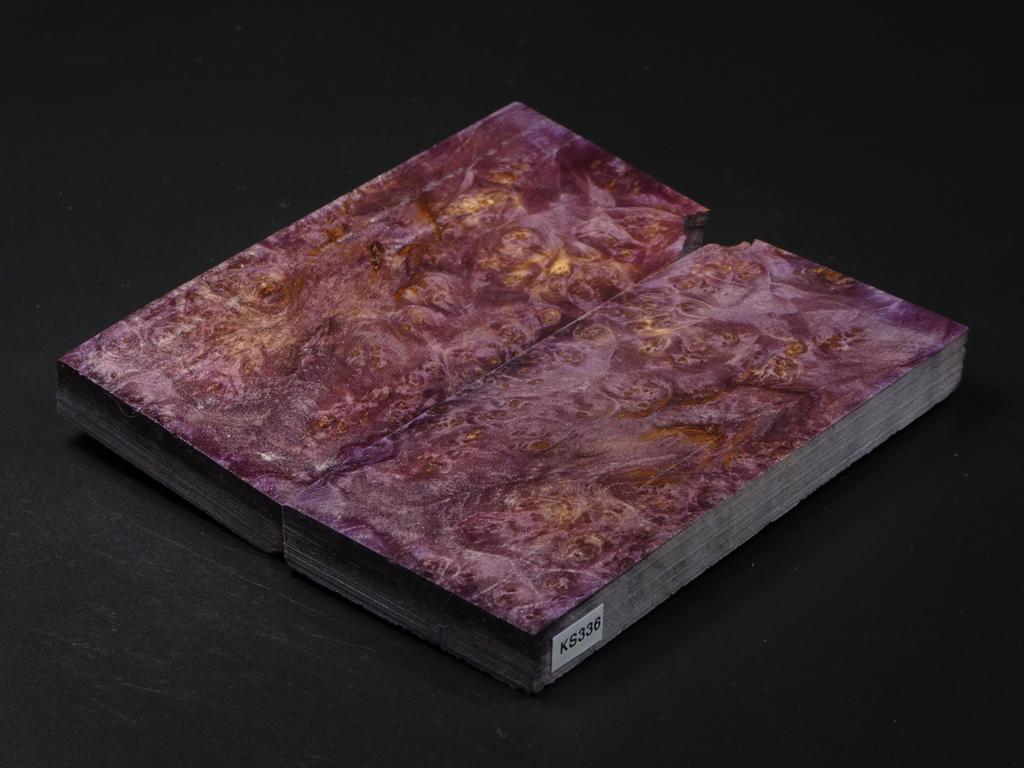 Purple Stabilized Maple Knife Scales