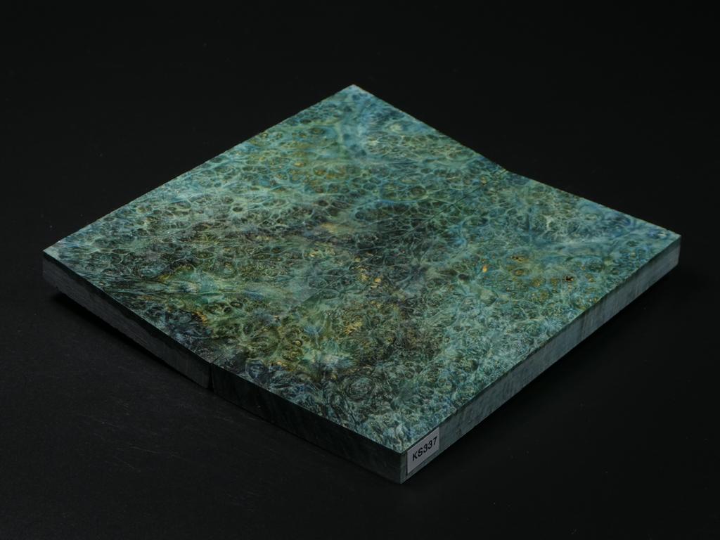 Green Stabilized Maple Knife Scales