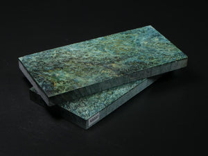 Green Stabilized Maple Knife Scales