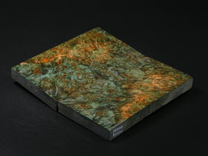 Green Stabilized Maple Knife Scales