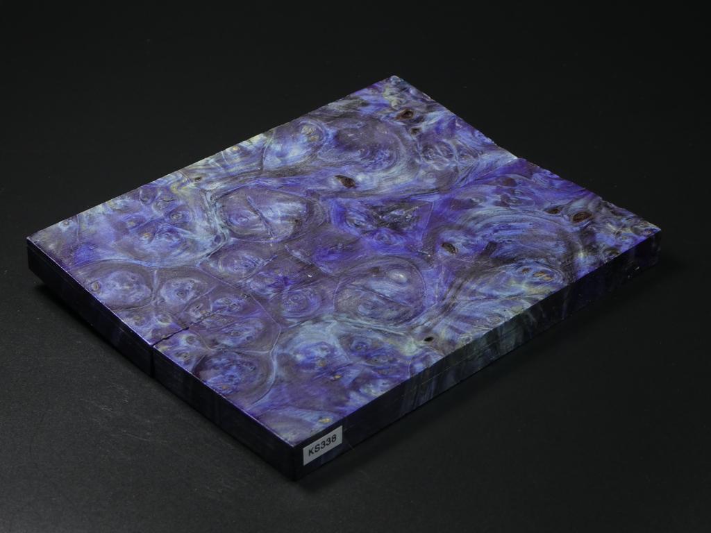Purple, Blue, Green Stabilized Maple Knife Scales