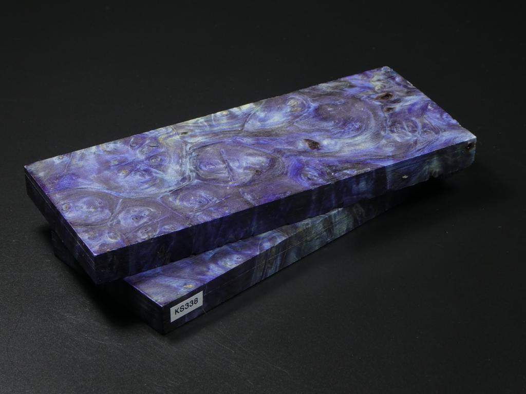Purple, Blue, Green Stabilized Maple Knife Scales