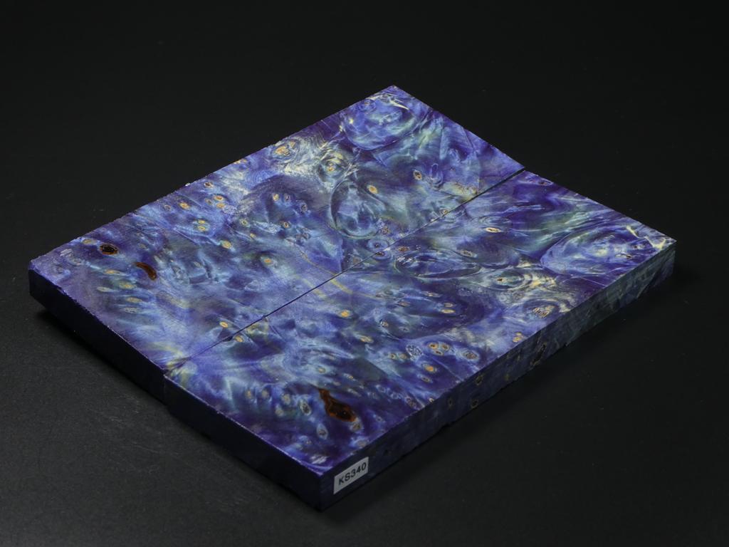 Purple, Blue, Green Stabilized Maple Knife Scales