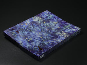 Purple, Blue, Green Stabilized Maple Knife Scales