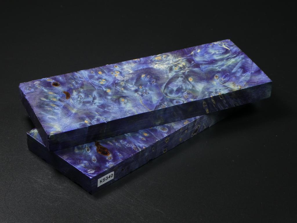Purple, Blue, Green Stabilized Maple Knife Scales