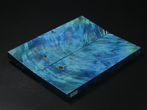 Blue & Green Stabilized Maple Knife Scales