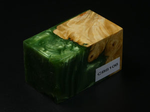 Natural / Green & Black Hybrid Bottle Stopper Blank