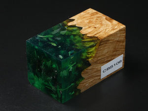 Natural / Green with Flecks Hybrid Bottle Stopper Blank