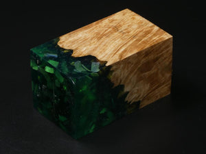 Natural / Green with Flecks Hybrid Bottle Stopper Blank