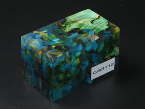 Green / Blue with Flecks Hybrid Bottle Stopper Blank
