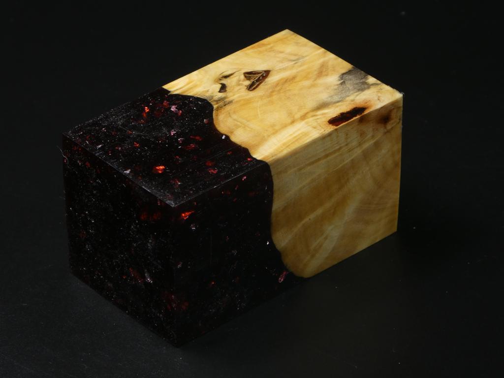Natural / Orange with Flecks Hybrid Bottle Stopper Blank