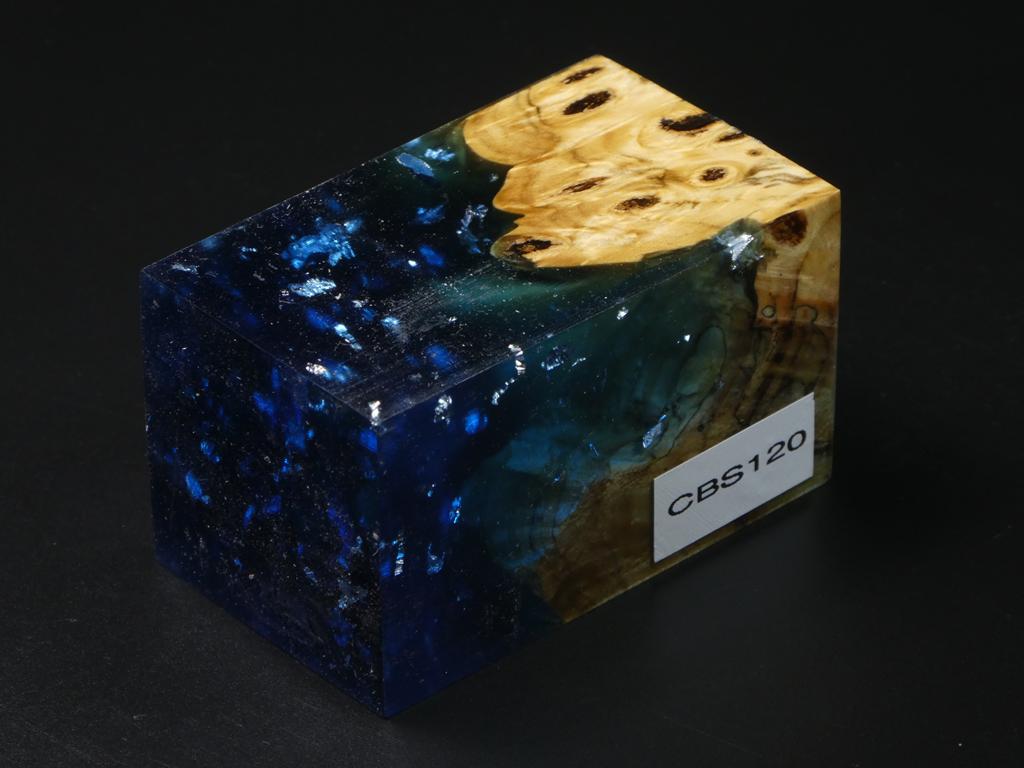 Natural / Blue with Flecks Hybrid Bottle Stopper Blank