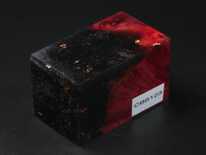 Red / Black with Flecks Hybrid Bottle Stopper Blank