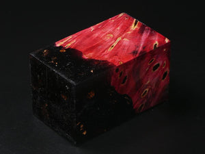 Red / Black with Flecks Hybrid Bottle Stopper Blank