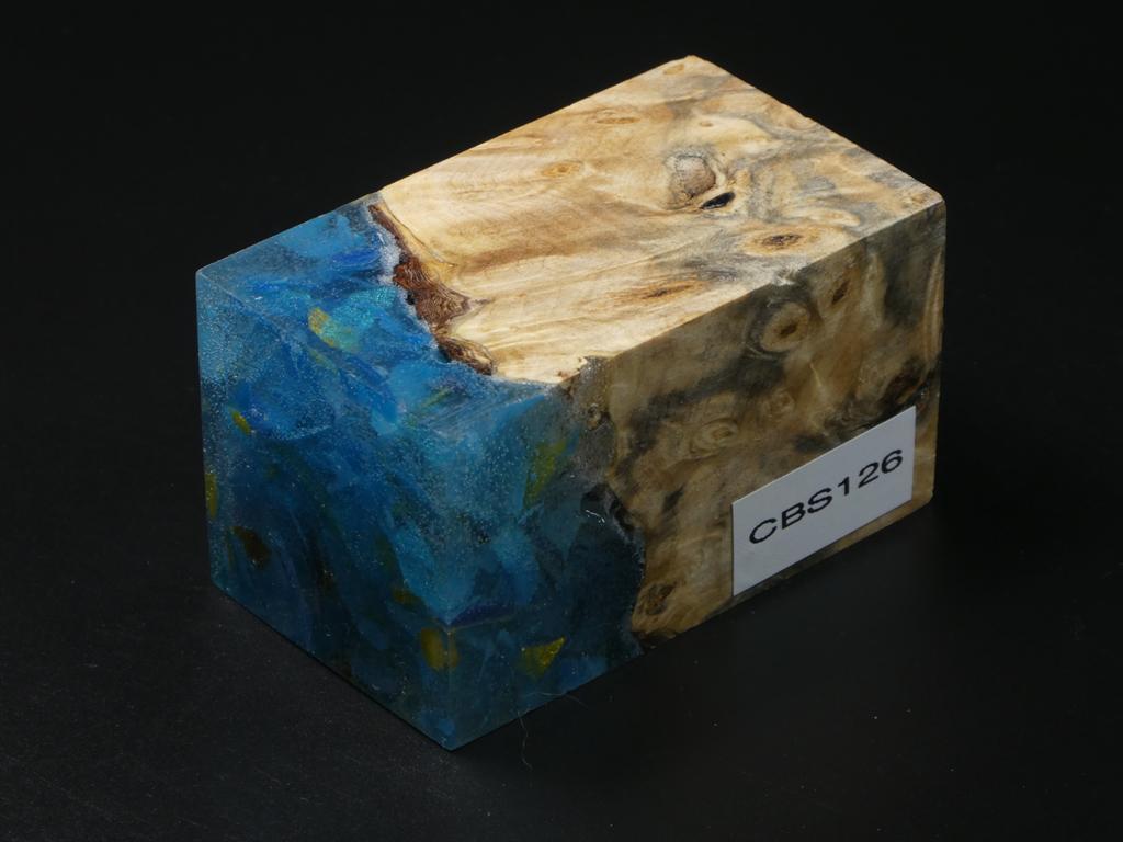 Natural / Blue with Flecks Hybrid Bottle Stopper Blank