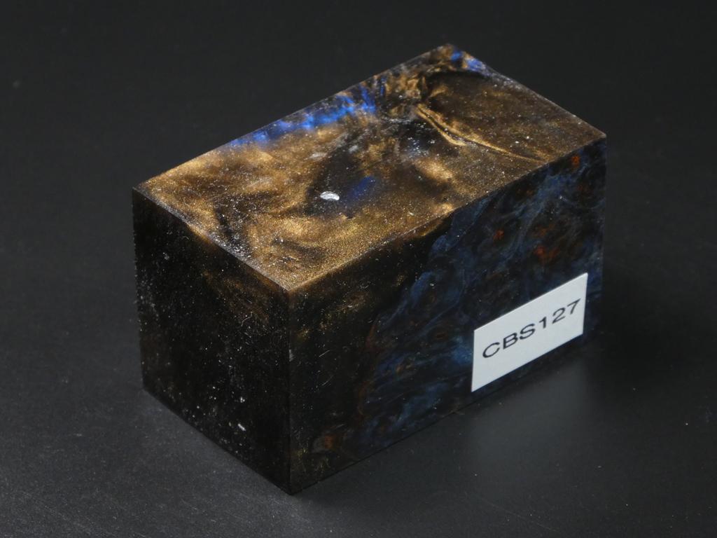 Blue/ Gold & Blue Hybrid Bottle Stopper Blank