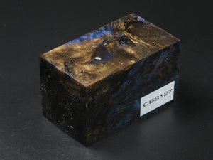 Blue/ Gold & Blue Hybrid Bottle Stopper Blank