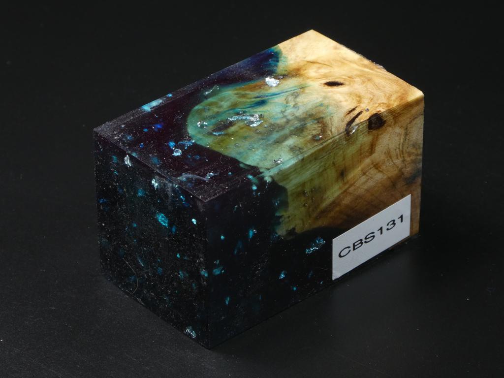 Natural / Blue with Flecks Hybrid Bottle Stopper Blank
