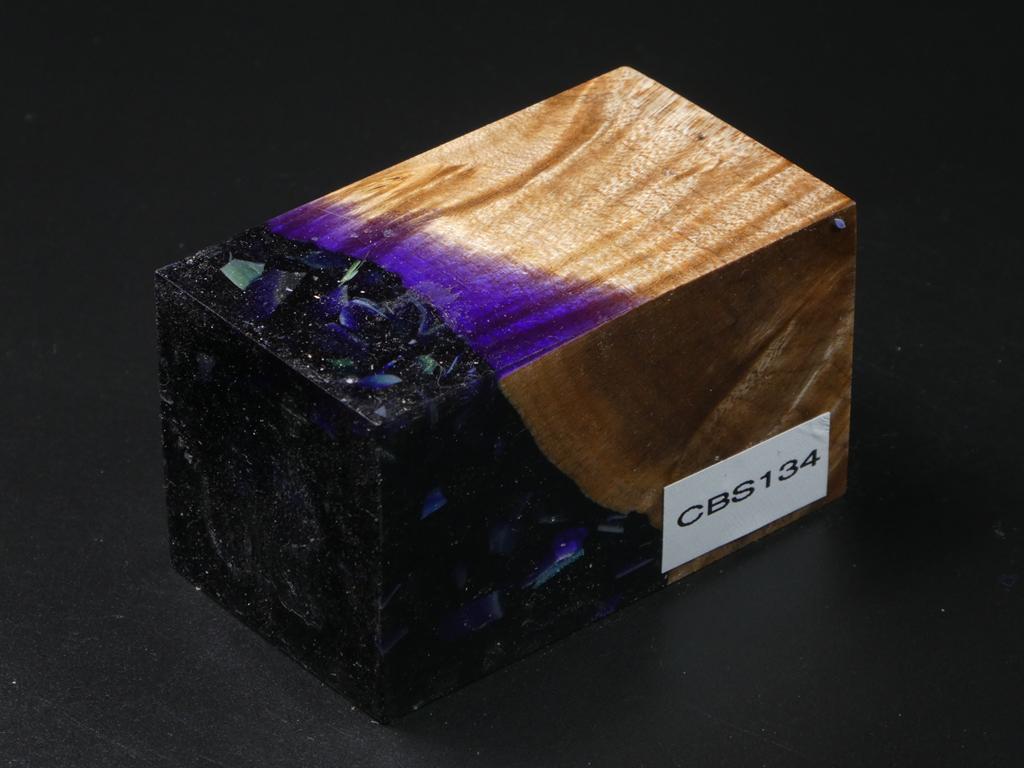 Natural / Purple with Flecks Hybrid Bottle Stopper Blank