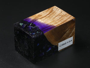 Natural / Purple with Flecks Hybrid Bottle Stopper Blank