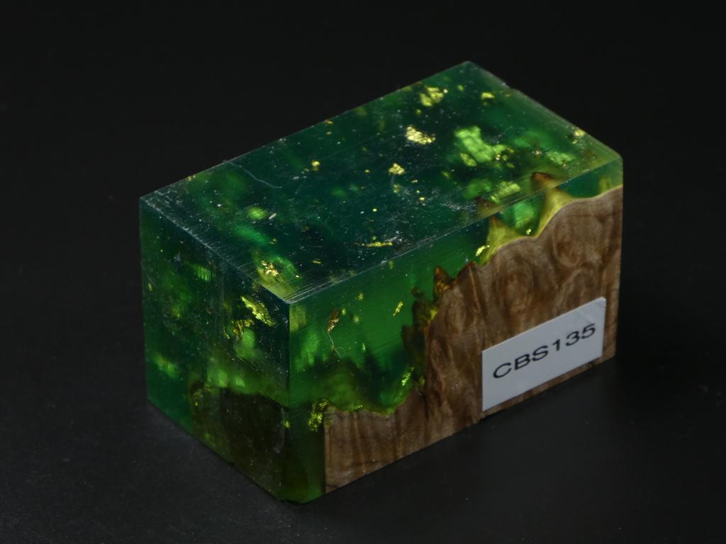 Natural / Green with Flakes Hybrid Bottle Stopper Blank