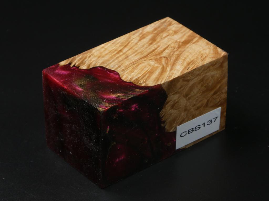 Natural / Rose Hybrid Bottle Stopper Blank